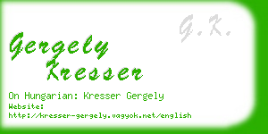 gergely kresser business card